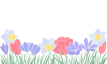 Flower Bottom Border Clip Art