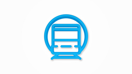 train tram rails transport realistic icon 3d vector image