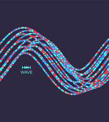 wavy background with motion effect 3d technology vector image