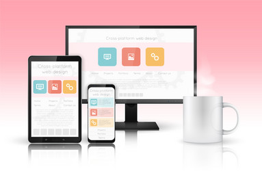 web design concept website development for modern vector image