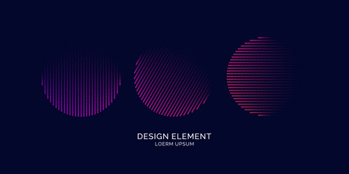 abstract elements with dynamic lines and particles vector image