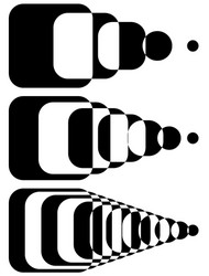 blended intersecting shapes set of 3 intensity vector image