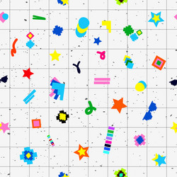 geometric objects seamless pattern 80s design vector image