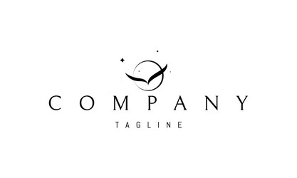 logo with an abstract image of a bird vector image
