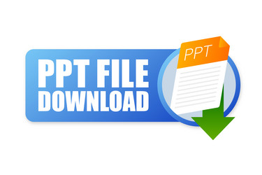 ppt file icon spreadsheet document type modern vector