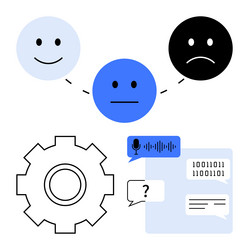 user feedback process with sentiment analysis vector image