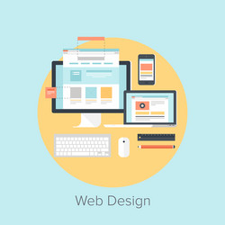 Web App Development Concepts vector image
