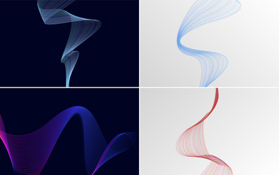 collection of geometric minimal lines pattern set vector image