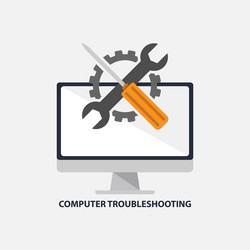 computer troubleshooting icon vector