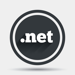 domain net sign icon top-level internet vector