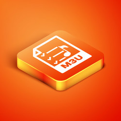 isometric m3u file document download button vector image
