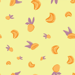 oranges citrus seamless repeat pattern design vector image