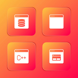 set server data web hosting browser window vector image