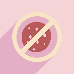flat with shadow icon and mobile application germs vector image