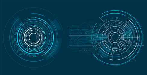 interface patterns with lots of shapes banner vector image