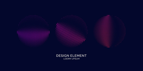 abstract elements with dynamic lines and particles vector