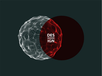 abstract sphere array with dynamic particles vector image
