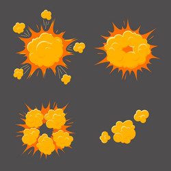 Explosion Set - Dynamic Burst vector image