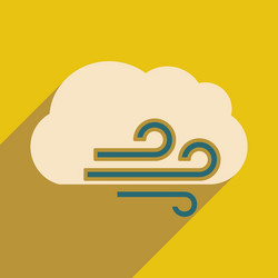 flat with shadow icon and mobile application cloud vector image