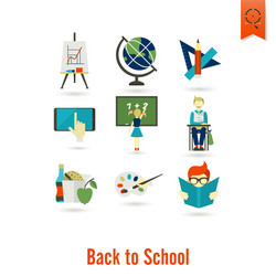 school and education icons vector