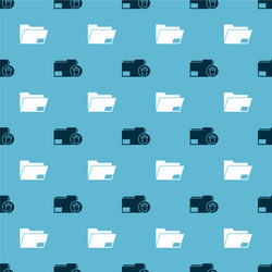 set delete folder and document on seamless vector image