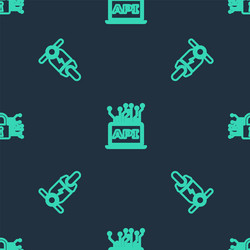 set line computer api interface electric scooter vector image