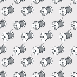 spools of threads seamless pattern vector image