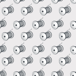 Spools of threads seamless pattern vector