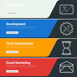 Web Banners & Monitoring Toolkit vector image