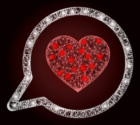 bright net mesh favorite message with glare spots vector image