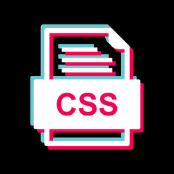 css file document icon vector image