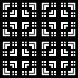 Design seamless monochrome grating pattern vector