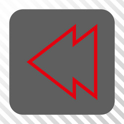 direction left rounded square button vector image