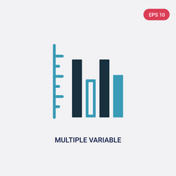 two color multiple variable vertical bars icon vector image