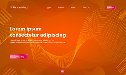 abstract background website landing page template vector image