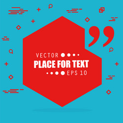 abstract concept empty speech square quote vector image