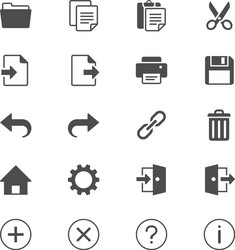 Application Icon Set - Toolbar & Utilities vector image