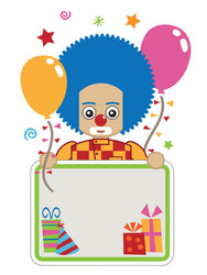 Clown party card vector