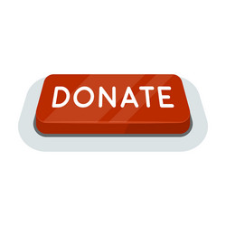 donate button icon in cartoon style isolated vector image