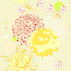 seamless wallpaper with floral element Vector Image
