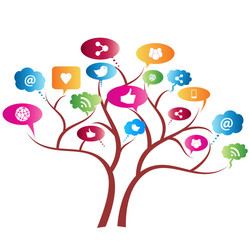 Social Connection Tree Vector Image