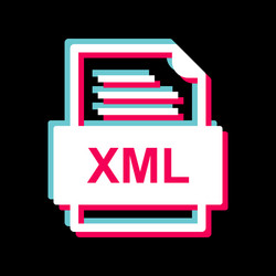 xml file document icon vector image