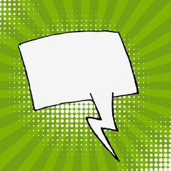 Empty speech bubble on sunburst background design vector