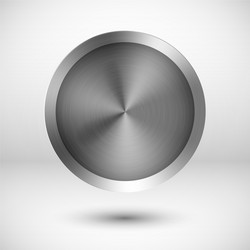 Metallic Chrome Button vector image