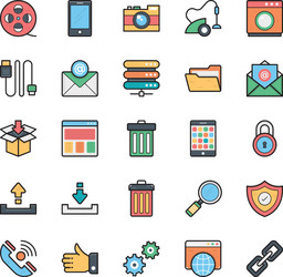 networking web user interface and internet 19 vector image