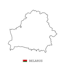 belarus byelorussia map line linear thin vector image