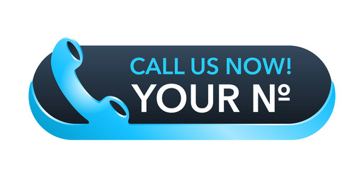 call us now blue web button block vector image