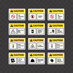 Danger collection sign and symbol design Vector Image
