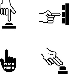 click the button simple related icons vector image