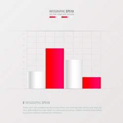 Graph and infographic design pink color Royalty Free Vector